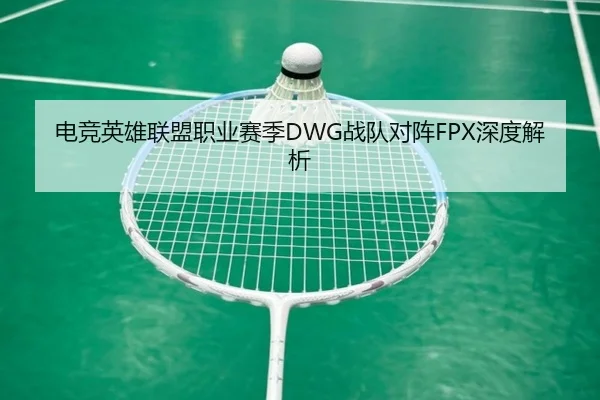 电竞英雄联盟职业赛季DWG战队对阵FPX深度解析